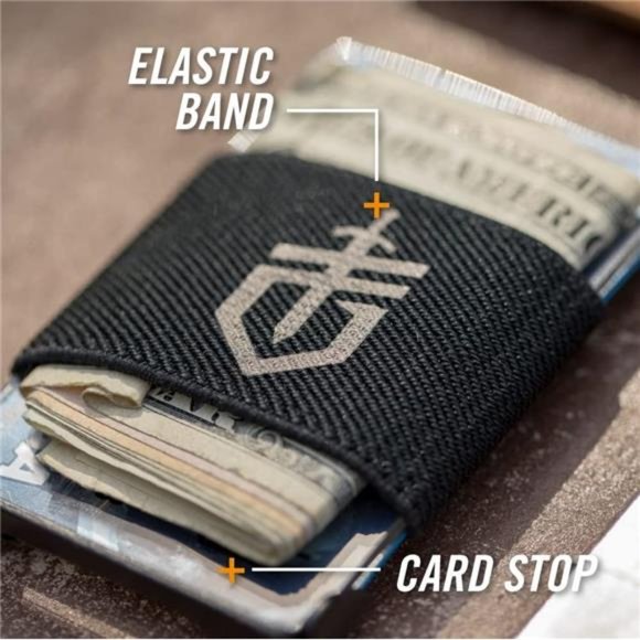 Mens Minimalist Stainless Steel,Elastic Wallet, Slim,Lightweight,Bottle Opener - Picture 3 of 5